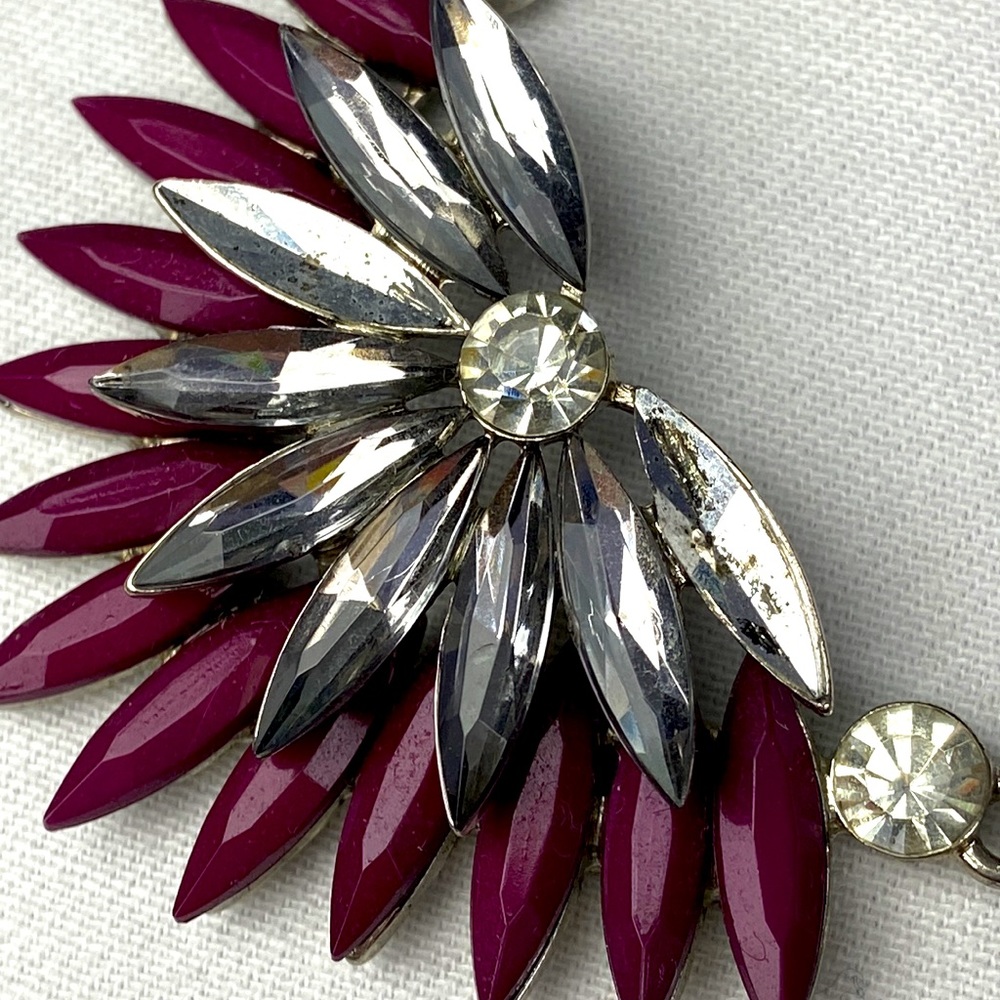 Marquise-cut Rhinestone statement necklace starburst - Picture 15 of 16